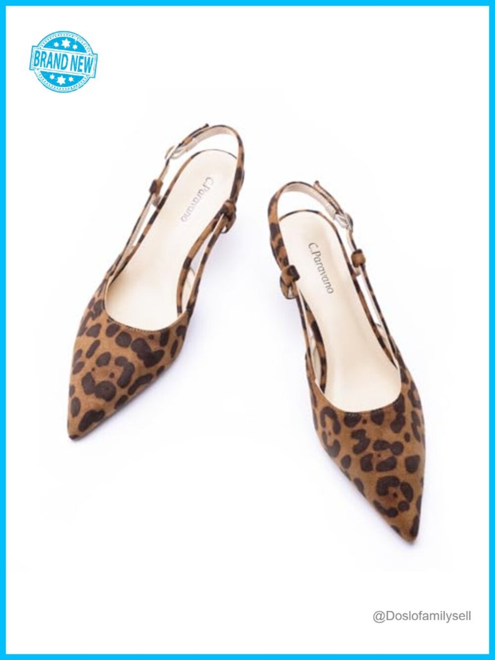 Kitten Heels Pointed Toe Slingback Pumps Faux Suede